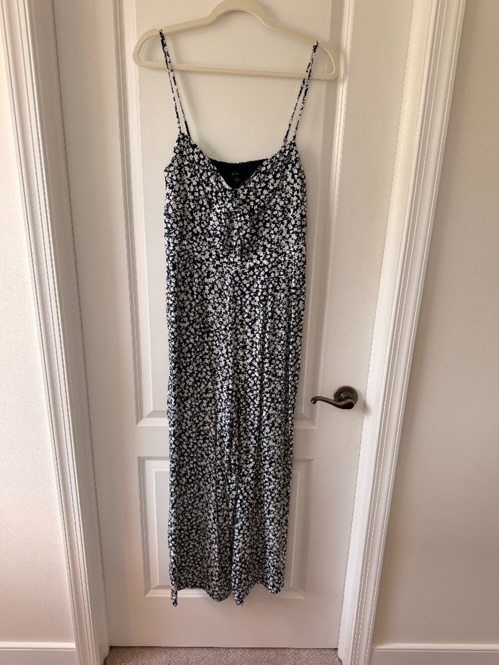 Brand New with Tags J. Crew Navy with White Flowers Jumpsuit
